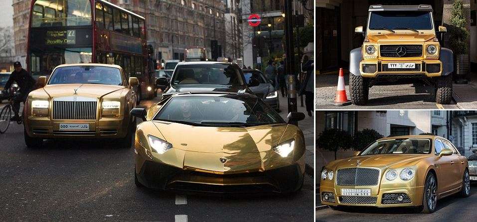 Turisti nga Arabia Saudite mahnit Londrën me koleksionin e makinave të arta