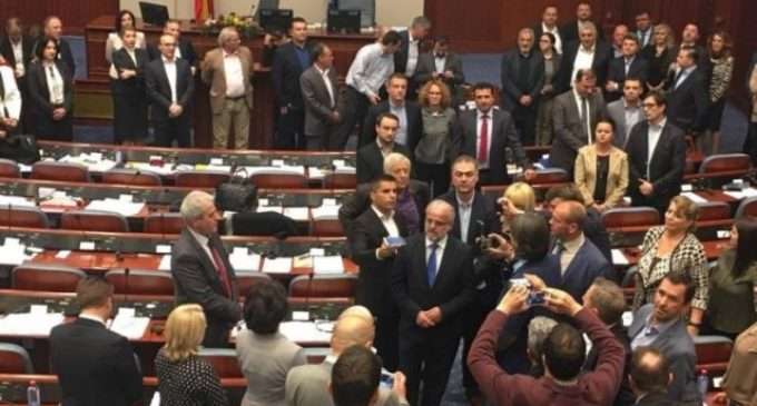 Incident në Parlamentin e Maqedonisë