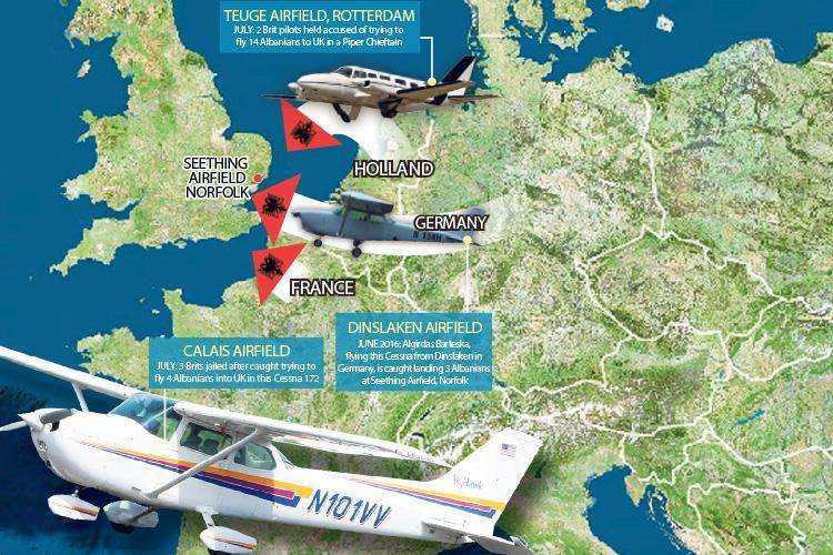 Investigimi i &#8220;The Sun&#8221;: Emigrantët shqiptarë futen me avionë të vegjël në Britani