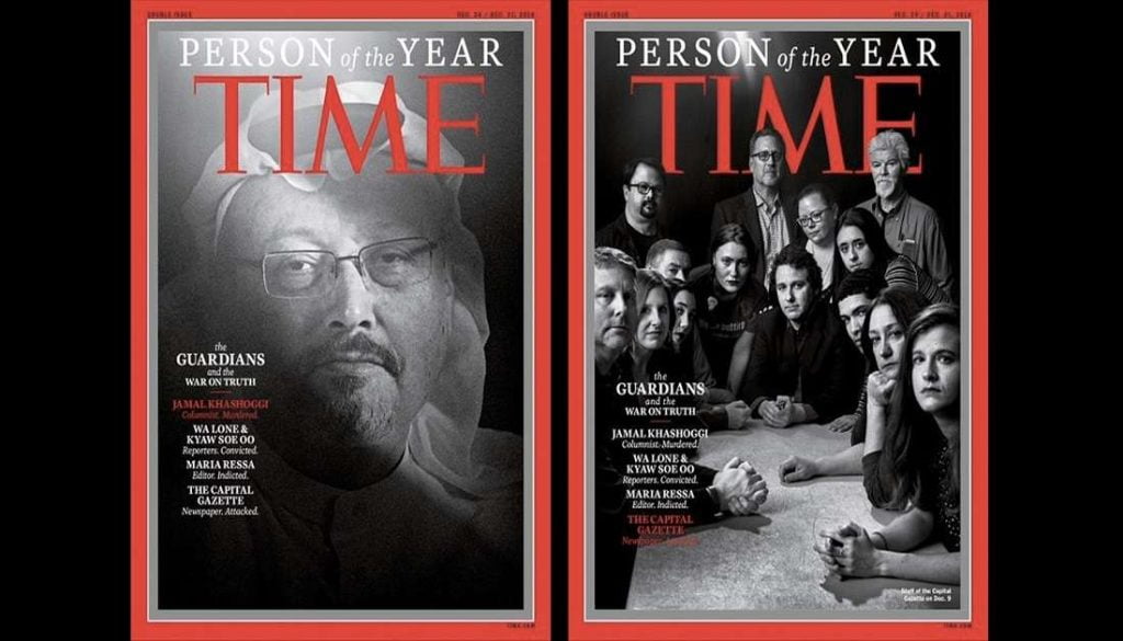 Gazetarët, personazhi i vitit në “Time”
