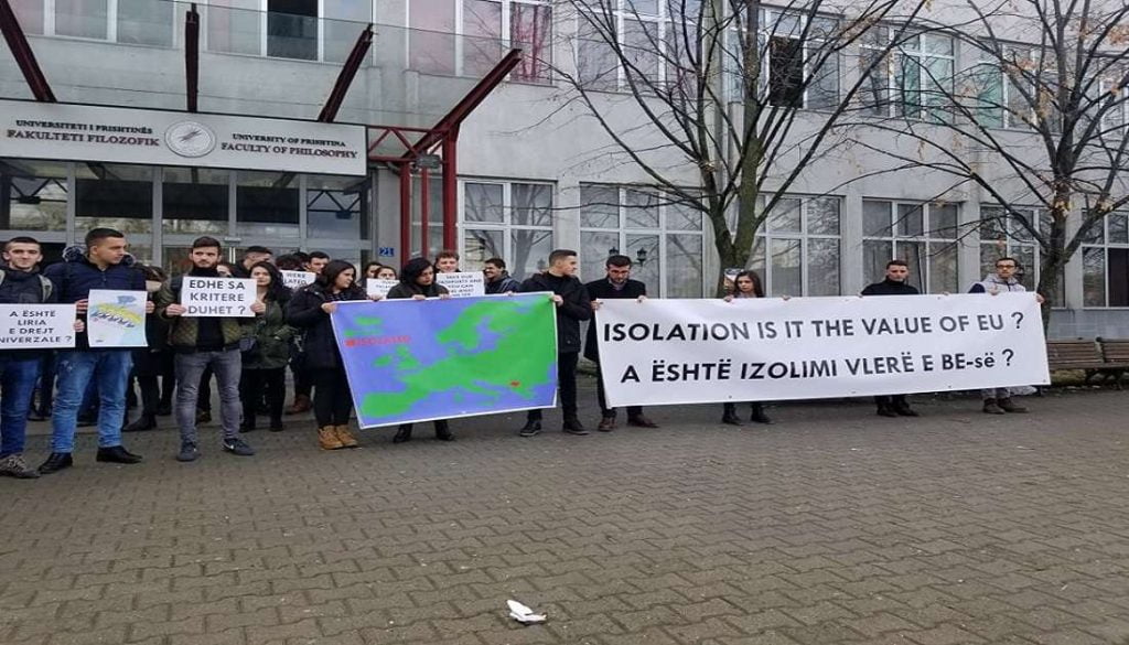 Prishtinë, studentët në protestë për vizat