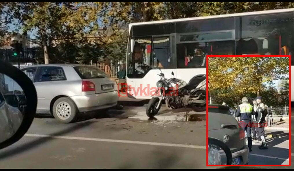 Aksident në Tiranë, përplasen 2 makina dhe 1 motor