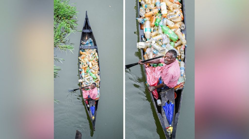 Mblidhte mbeturina plastike në lum, burrit të paralizuar i ndryshon jeta kur i bëhet fotoja virale në internet