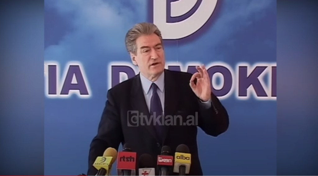 Kryeatri i Partisë Demokratike Sali Berisha sulmon ministrin Blushi (26 Janar 2003)