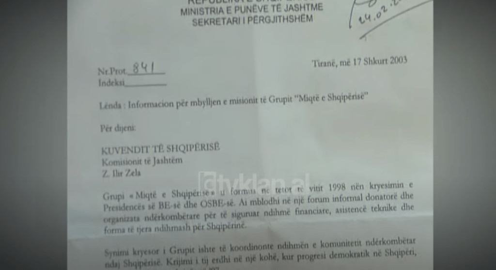 Misioni i grupit &#8220;Miqtë e Shqipërisë&#8221; së shpejti do të mbyllet (19 Maj 2003)