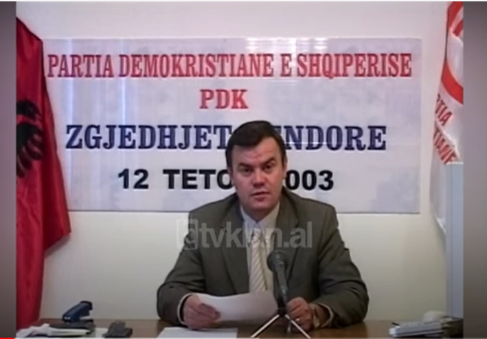 Deklarata e Nikollë Lesit për manipulime në votimet e komunës Velipojë &#8211; (12 Tetor 2003)