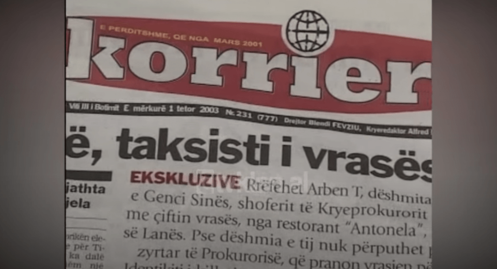 Dëshmitari për vrasjen e  Genc Sinës ka dhënë një version të ri të ngjarjes (1 Tetor 2003)