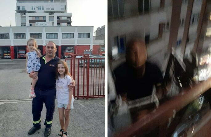 I shpëtoi dy vajzat, babai gjen zjarrfikësin në Tiranë dhe shkon ta falenderojë