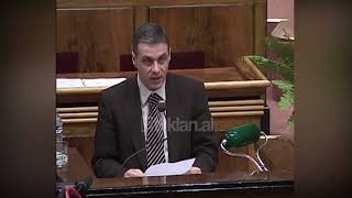 Sherr në parlament dhe replikat e ministrit Toska (9 Shkurt 2004)