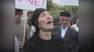 Protestë nga banorët e 5 fshatrave të Komunës Ulëz  (18 Qershor 2004)