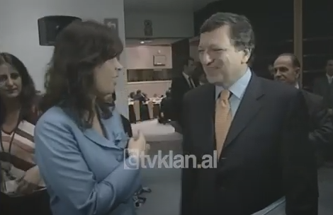 Jozefina Topalli në Bruksel, takim me kryetarin e KE Barroso &#8211; (27 Maj 2008)