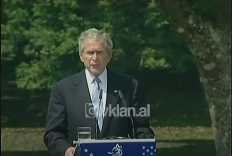 Bush në Slloveni, SHBA dhe BE deklarojnë mbështetje për Kosovën &#8211; (10 Qershor 2008)