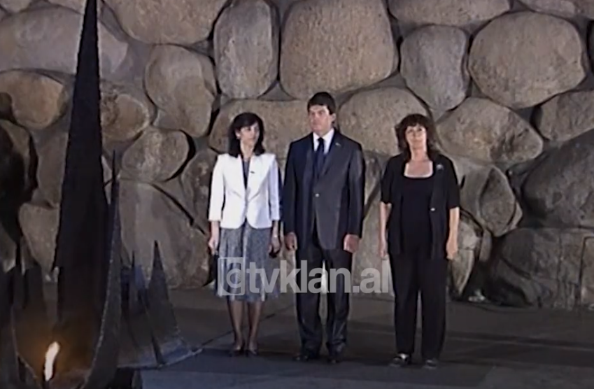 Presidenti Bamir Topi në Izrael, viziton memorialin Yad Vashem &#8211; (16 Maj 2008)