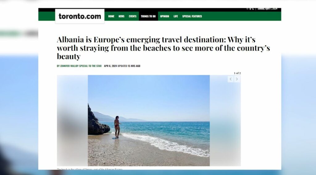 “Toronto.com”: Shqipëria, destinacioni turistik në rritje i Evropës