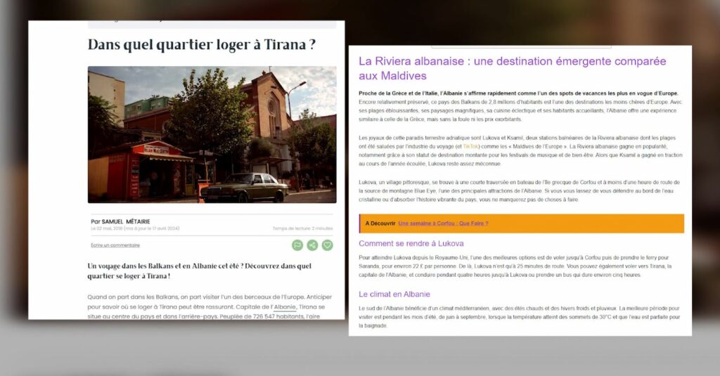 Mediat franceze jehonë turizmit në Shqipëri