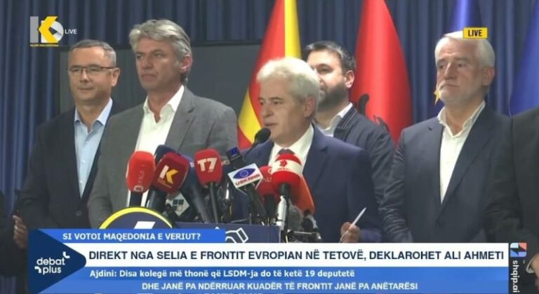 Ahmeti: Mbi 30 mijë vota epërsi ndaj VLEN, jemi forca e dytë politike në vend!