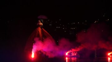 Cirku francez, spektakël mbi ujë në Tiranë