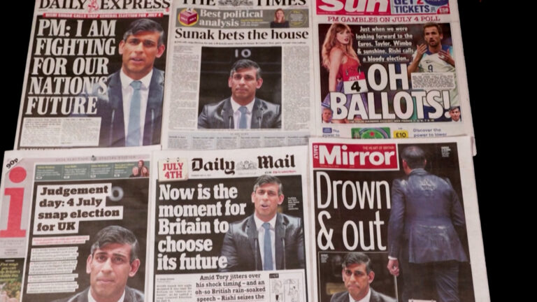 Zgjedhjet e 4 Korrikut dominojnë titujt e gazetave britanike