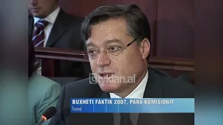 Ministri Ridvan Bode paraqet ecurinë e buxhetit faktik të vitit 2007-(1 Tetor 2008)