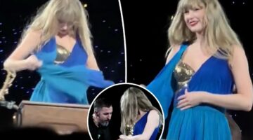 Taylor Swift, momente të vështira gjatë koncertit/ Iu hap fustani kur po ulej në piano