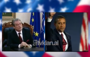 Berisha i dërgon mesazh urimi për fitoren presidentit Barack Obama &#8211; (6 Nëntor 2008)