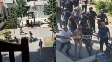 Momenti kur policia ndalon 35-vjeçarin me të brendshme në Tiranë, vodhi&#8230; (Video)