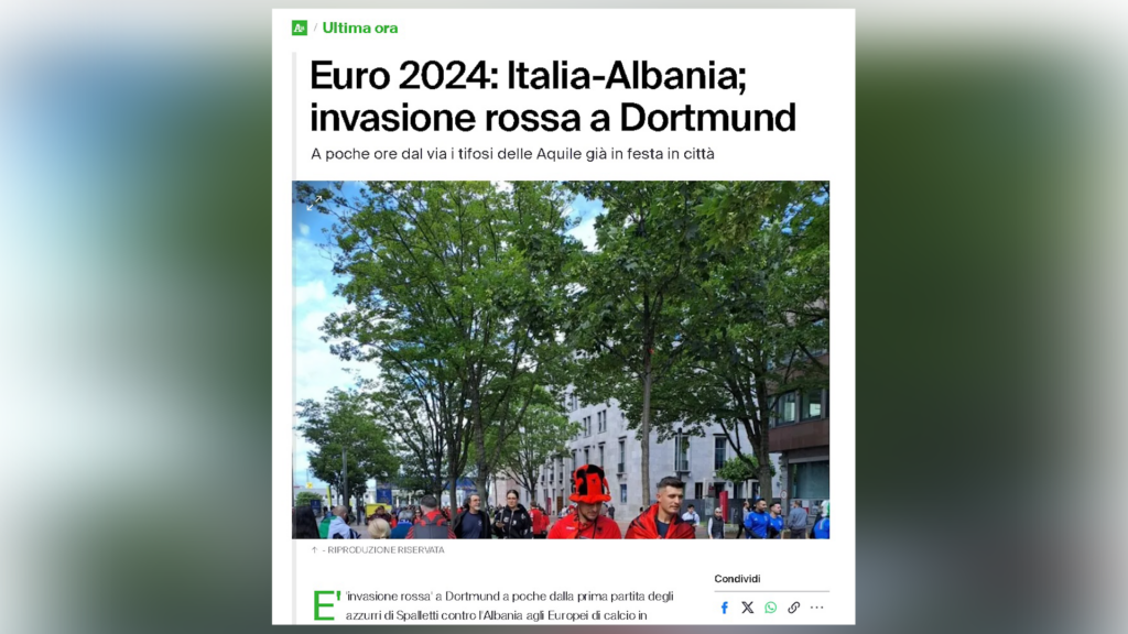 Itali-Shqipëri/ Mediat italiane: “Pushtim kuqezi” në Dortmund