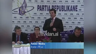 Fatmir Mediu thirrje në Gjirokastër: Qeveria të vazhdojë me reformat-(11 Nëntor 2008)