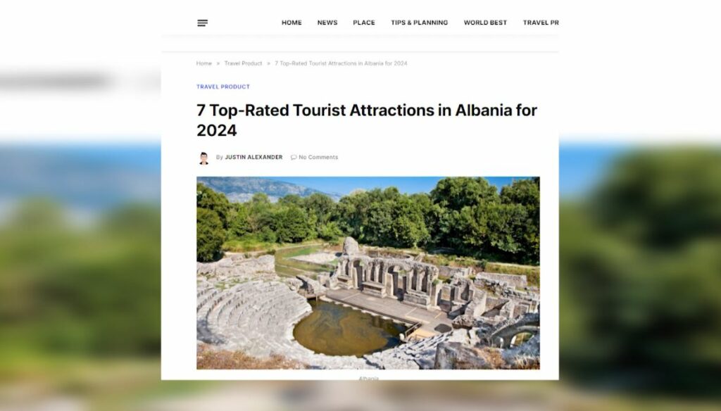 “Shtatë atraksionet turistike më të vlerësuara në Shqipëri”