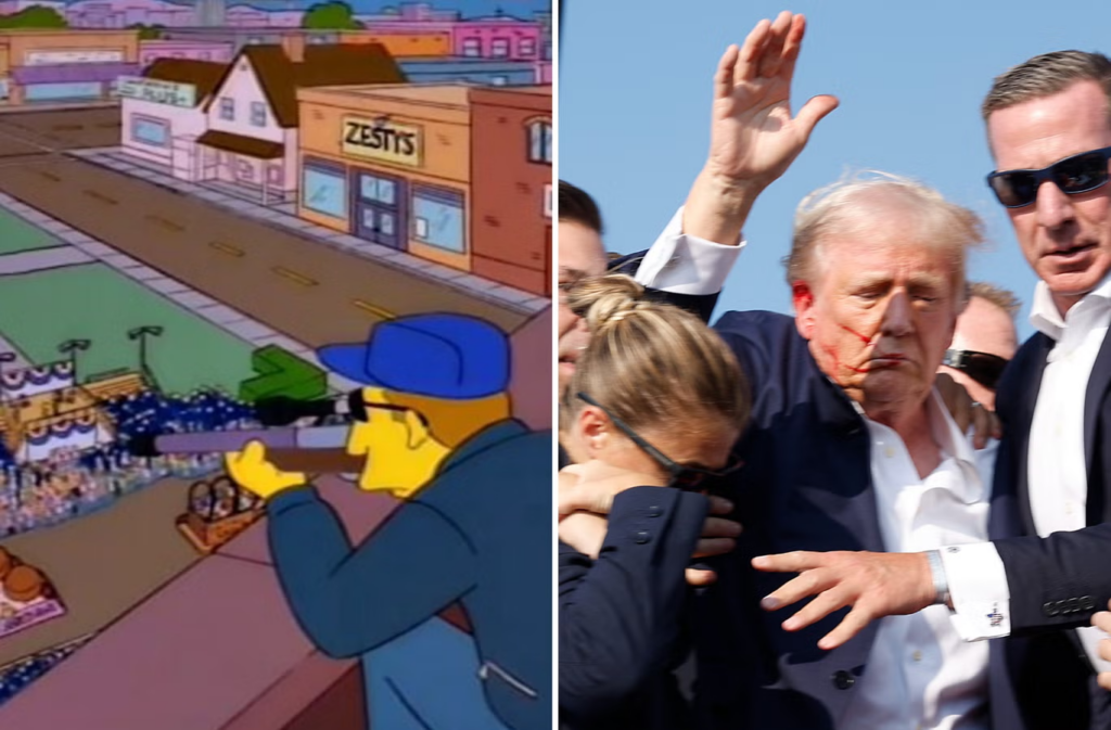 Prapë &#8220;The Simpsons&#8221;? Episodi që ngjan frikshëm me atentatin ndaj Trump