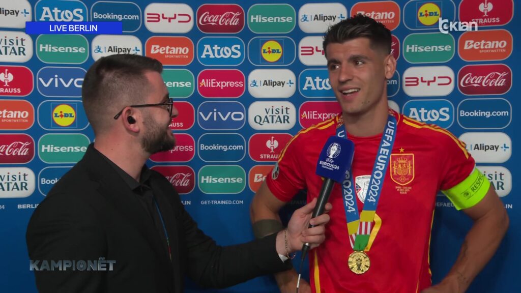 Morata për Tv Klan: Krenar që jam mes kapitenëve që kanë ngritur trofeun e Europianit