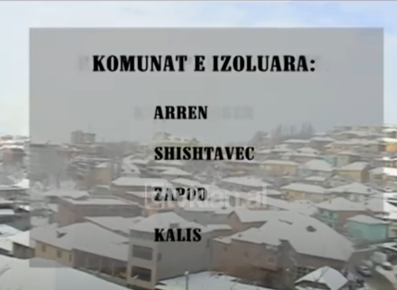 Moti i keq në të gjithë vendin, bllokohen disa rrugë e komuna &#8211; (20 Shkurt 2009)