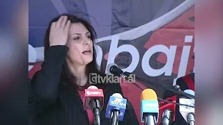 Jozefina Topalli në Lezhë, hedh akuza ndaj Edi Ramës për korrupsion-(28 Mars 2009)