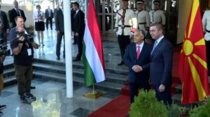 Viktor Orban dhe Hristijan Mickoski para takimit bilateral në Ohër, 27 shtator 2024