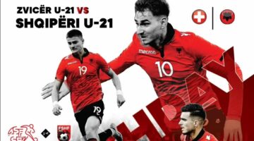 Shqipëria U-21 sfidon Zvicrën, publikohen formacionet zyrtare